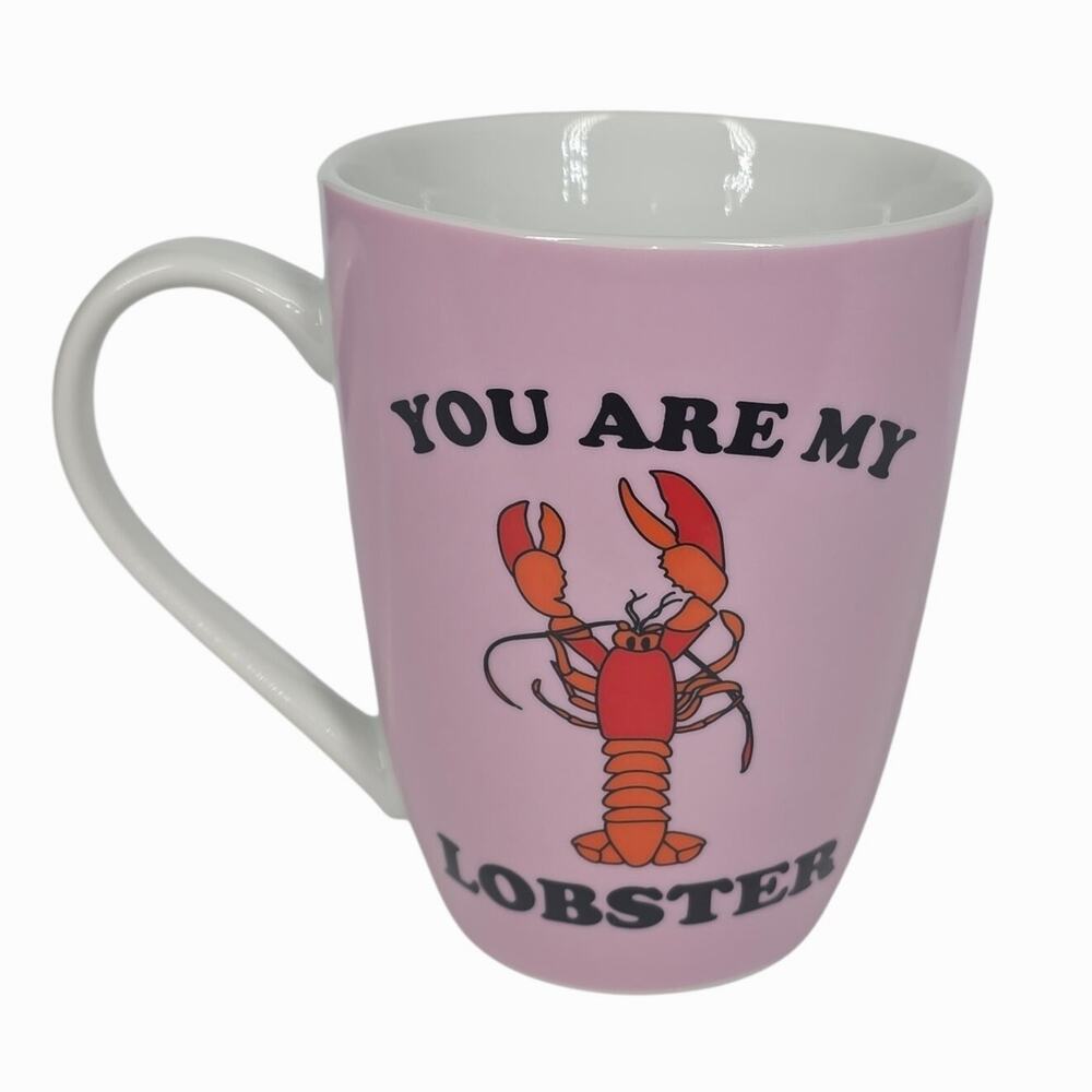 PALADONE FRIENDS “YOU ARE MY LOBSTER” CERAMIC MUG – PINK – 12oz - 4.25" TALL